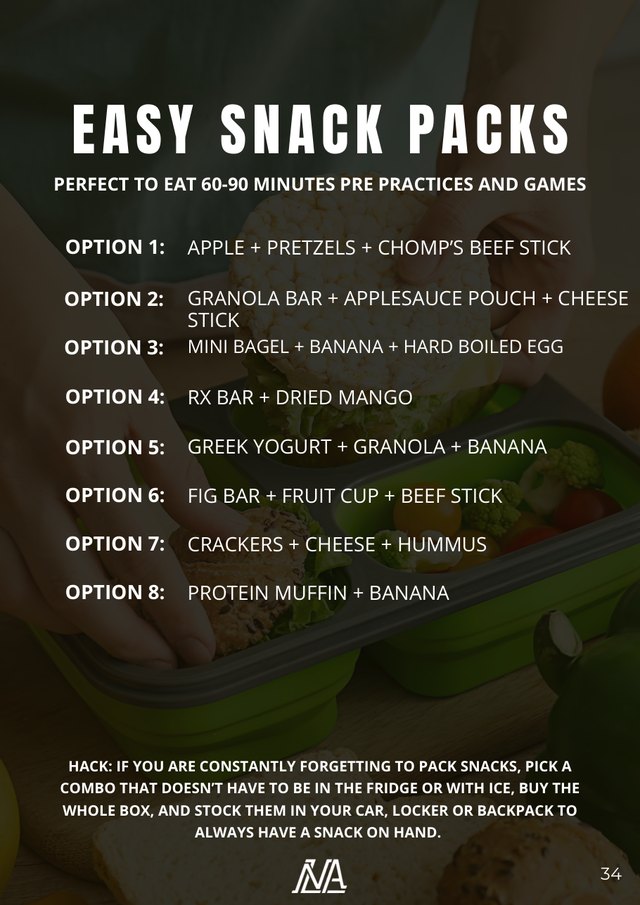 Easy snack packs page